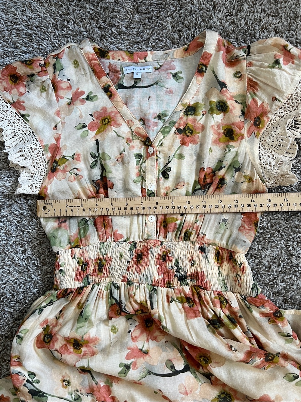 Like New! BALTIC BORN Aliyah Midi Dress Coral Floral in Size S - Picture 14 of 16